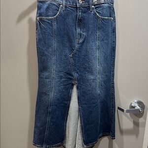 Express Blue Denim Maxi Skirt NWT